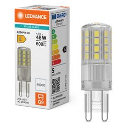 Ledvance LED-Lampe PIN 48 4,5W 840 G9, 600lm, 4000K, Klar... LEDVANCE-4099854249051 4099854249051 (Abb. 1)