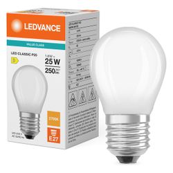 Ledvance LED-Lampe Classic P 1,8W 827 E27, 250lm, 2700K, Matt, 80x45mm... LEDVANCE-4099854467950 4099854467950 (Abb. 1)