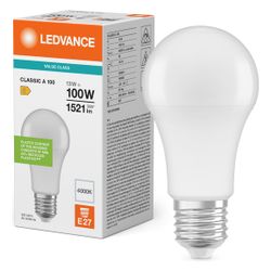 Ledvance LED-Lampe Classic A 13W 840 E27, 1.521 lm, Matt, Weiß, LED CLA100 13 W... LEDVANCE-4099854048968 4099854048968 (Abb. 1)