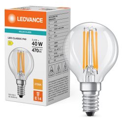 Ledvance LED-Lampe Classic P Filament, 3,4W 470lm 2700K, E14, Klar... LEDVANCE-4099854468414 4099854468414 (Abb. 1)