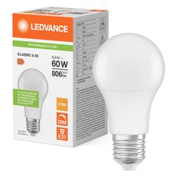 Ledvance LED-Lampe Classic A 60 DIM P, 8,8W 806lm 2700K E27, Matt, Weiß, LED CL... LEDVANCE-4099854043970 4099854043970 (Abb. 1)