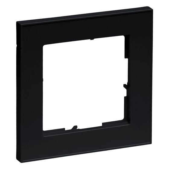 Legrand 1-fach Rahmen SEANO+, 86x86x10mm, Kunststoff, Schwarz lackiert, 765381