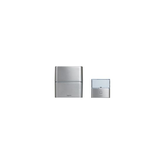 Legrand Funk-Gong-Set Premium MP3 094271, 80 dB, 200 m, 30 Melodien, Aufputz, Kunststoff, Aluminium