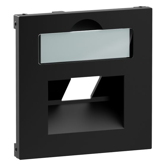 Legrand SEANO Abdeckung 1x RJ45, mit Beschriftungsfeld, Unterputz, Kunststoff, Schwarz lackiert, 765358