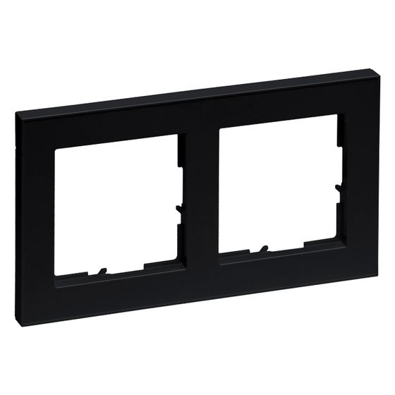 Legrand 2-fach Rahmen SEANO+, 86x157x10mm, Kunststoff, Schwarz, 765382