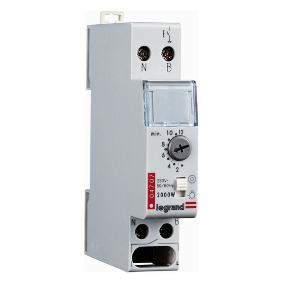 Legrand Treppenlichtzeitschalter Rex800Plus, 0,5-12 min, 16 A, 1 TE, 230 V, 004707