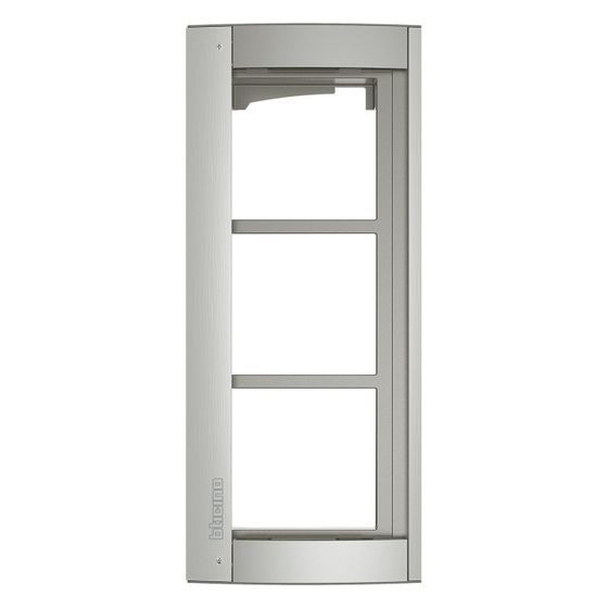 Legrand BTicino Abdeckrahmen mit Modulträger SFERA, 3 Module, Aufputz, 327x138x15mm, Allmetal, 350231