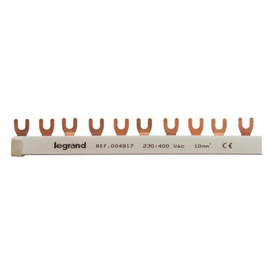 Legrand Gabelkammschiene 3-polig, 10mm2, 12TE, 212mm, 63A, 004917