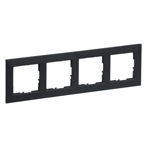 Legrand 4-fach Rahmen SEANO, 87x301mm, Kunststoff, Anthrazit lackiert, 765474