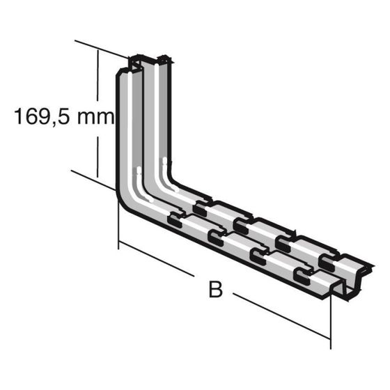 Legrand Cablofil Wandausleger 100mm, 178x32x170mm, 1.300N, Stahl, bandverzinkt, CM556100