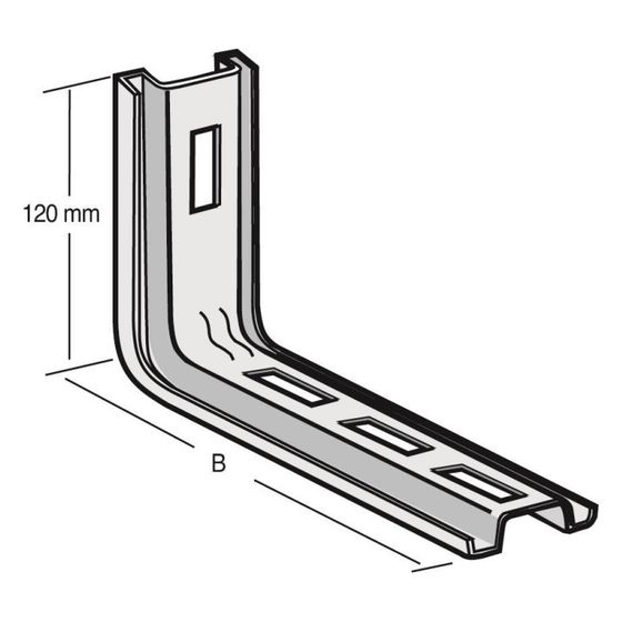 Legrand Cablofil Wandkonsole CS300, 700N, 100x51x345mm, Stahl, sendzimirverzinkt, CM002720