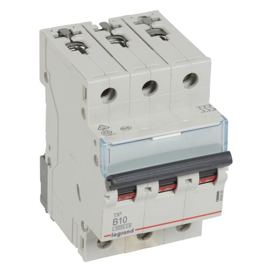 Legrand Leitungsschutzschalter TX3 B 10A, 3-polig, 6kA, 400V, 3TE, Grau, 403400