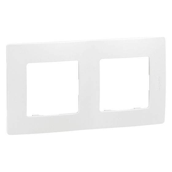 Legrand Niloe Rahmen 2-fach, 86x156x10mm, Thermoplast, Ultraweiß, 665002