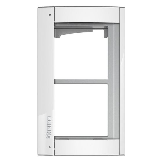 Legrand BTicino Abdeckrahmen mit Modulträger SFERA, 2 Module, Aufputz, 235x138x15mm, Allwhite