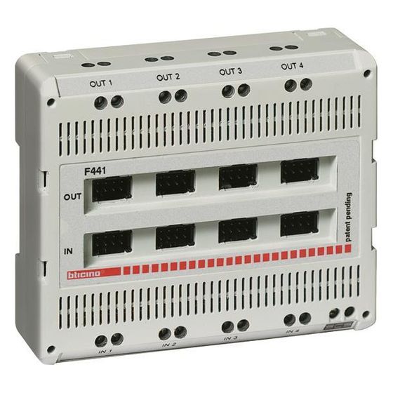 Legrand BTicino Audio/Video-Mixer F441, 4 Eingänge, 4 Ausgänge, 6 TE