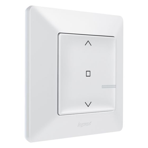 Legrand Funk-Wandsender Rollladen Valena Life with Netatmo, 86x86x12mm, Ultraweiß, 752191