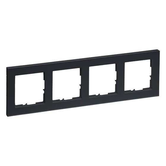 Legrand 4-fach Rahmen SEANO+, 86x300mm, Kunststoff, Anthrazit, 765484
