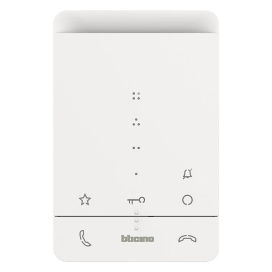 Legrand BTicino Audio-Hausstation CLASSE100 A16E 344282, Freisprechen, 2-Draht-Bussystem, 102x155x18,5mm, Weiß
