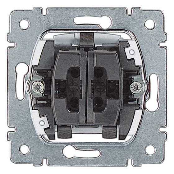 Legrand Doppelwechselschalter-Einsatz, 250V, 10A, 71x71x32,5mm, Kunststoff, RAL 7016, 775808