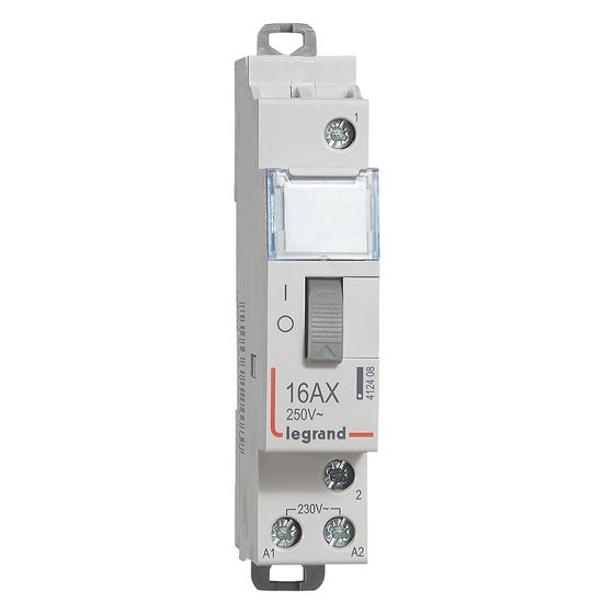 Legrand Fernschalter CX3 1-polig, 16A 250V, 1 Schließer, 1 TE, 95x17,8x70,2mm, 412408