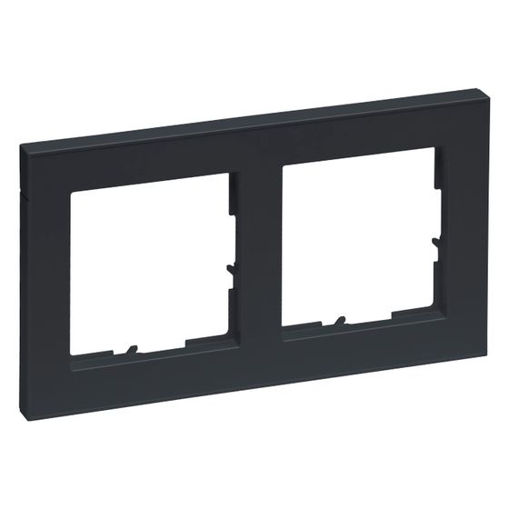 Legrand 2-fach Rahmen SEANO+, 86x157x10mm, Kunststoff, Anthrazit, 765482