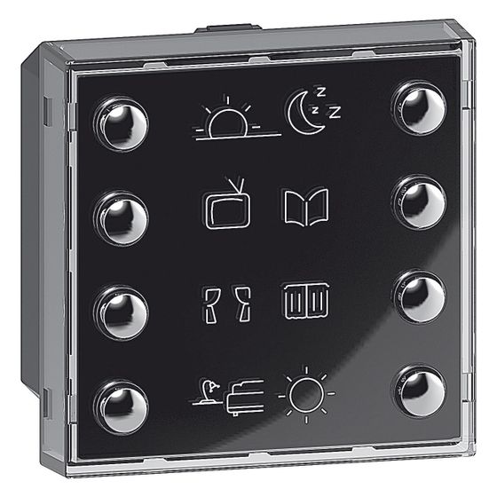 Legrand Szenariotaster myHome Valena Life 8-fach, Unterputz, mit LED-Anzeige, mit Beschriftungsfeld, Ultraweiß, 752199