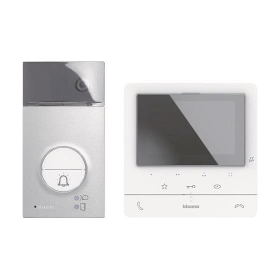 Legrand BTicino Video-Set Flex'ONE LINEA 3000 CLASSE 100 V16E, Aufputz, Aluminium, Weiß/Grau, 364922