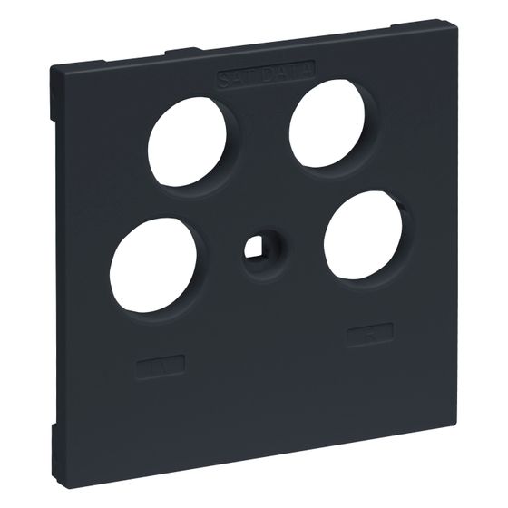 Legrand SEANO Abdeckung TV-R-SAT-SAT, Zentralplatte, Unterputz, Kunststoff, Anthrazit, 765457
