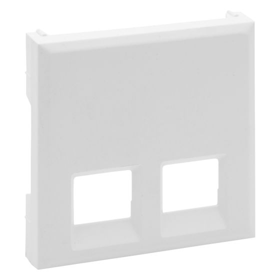 Legrand Abdeckung Niloe Step 2-fach RJ11/RJ45, Unterputz, Thermoplast, Ultraweiß, 864143