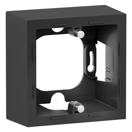 Legrand Aufputzgehäuse SEANO 1-fach, 88,5x88,5x43,3mm, Thermoplast, Anthrazit
