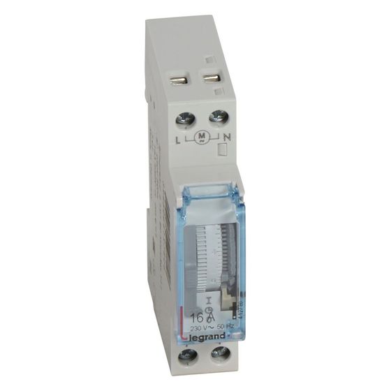 Legrand Tageszeitschaltuhr MicroRex T11, 230V, 16A, 1 Kanal, 17,5x83x60mm, Grau, 412780