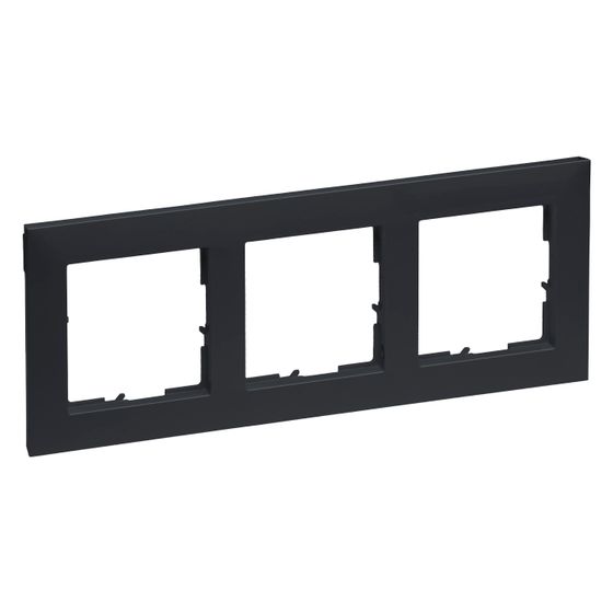 Legrand 3-fach Rahmen SEANO, 87x229mm, Thermoplast, Anthrazit, 765473