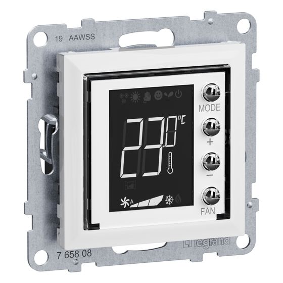 Legrand Thermostat Seano MyHome, Unterputz, 72,9x72,9x42mm, Ultraweiß, 765608