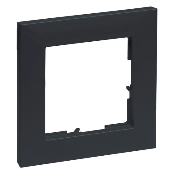 Legrand 1-fach Rahmen SEANO, 87x87x9,8mm, Kunststoff, Anthrazit, 765471