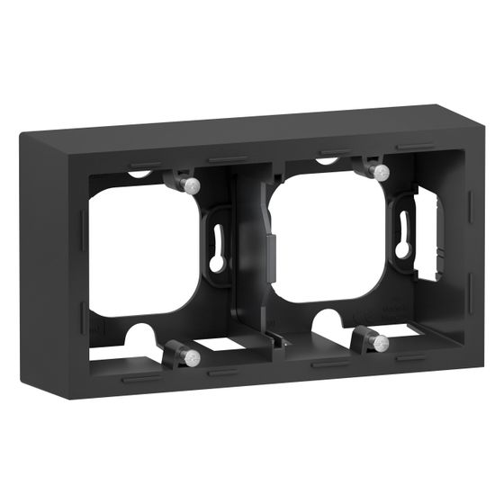 Legrand Aufputzgehäuse SEANO 2-fach, 159,5x88,5x43,3mm, IP2X, Thermoplast, Anthrazit, 765499