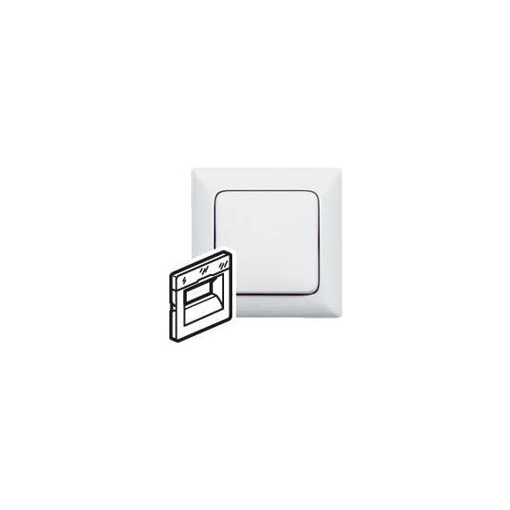 Legrand Abdeckung VDI Creo, 30 Grad, flach, Kunststoff, Ultraweiß, 776275