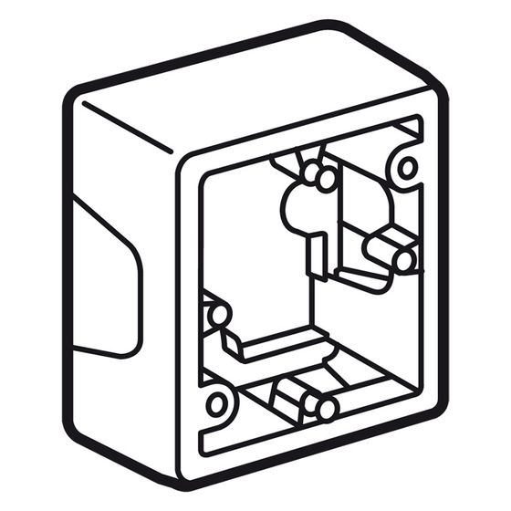 Legrand Aufputz-Gehäuse Creo 1-fach, 89x89x40mm, Kunststoff, Ultraweiß, 776181