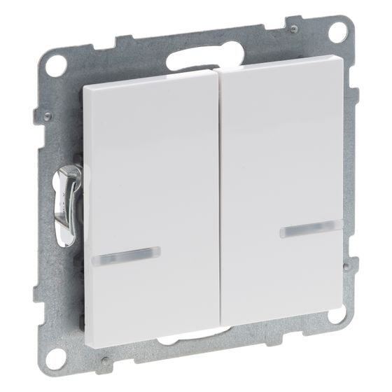 Legrand Serienschalter Seano with Netatmo, 2x250W, Unterputz, Thermoplast, Ultraweiss, 765642
