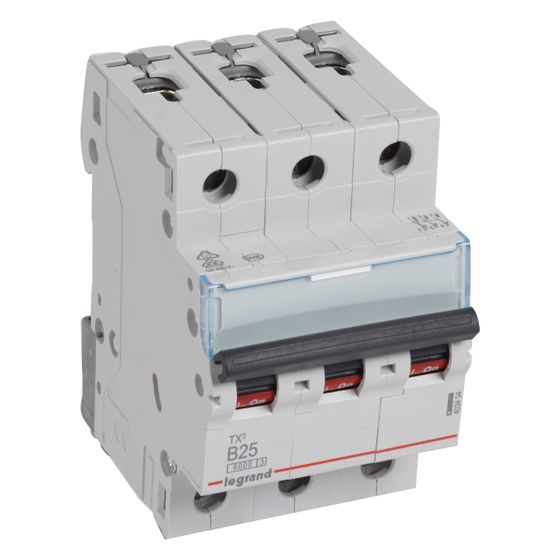 Legrand Leitungsschutzschalter TX3 B 25A, 3-polig, 6kA, 400V, 3TE, Grau, 403404