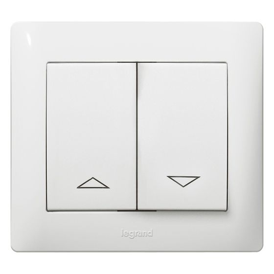 Legrand Jalousiewippe Galea Life 777014, mit Pfeilsymbolen, Thermoplast, Ultraweiß
