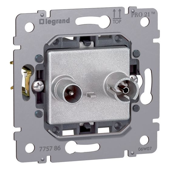 Legrand TV-Radio-Stichdose Pro 21, 1,5 dB, 71x71x46mm, 775786