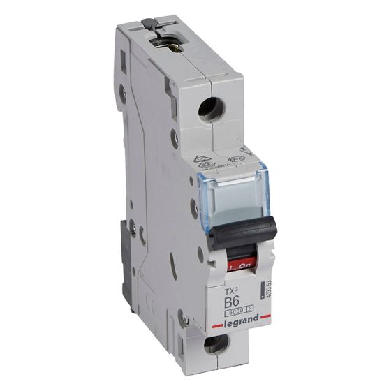 Legrand Leitungsschutzschalter TX3 B 6A, 1-polig, 6 kA, 1TE, Grau, 403353