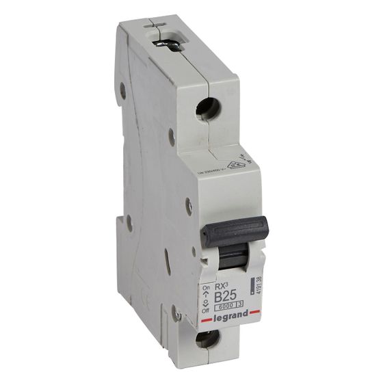 Legrand Leitungsschutzschalter RX3 B25A, 1-polig, 6kA, 230V, 1TE, Grau