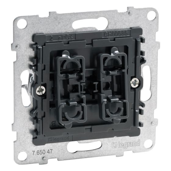 Legrand Rollladen-/Jalousieschalter SEANO, 2 Tasten-System, 250V, 6A, Unterputz, 765047