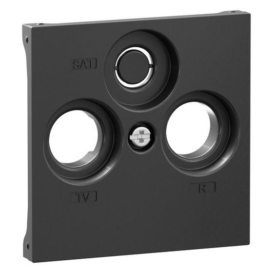 Legrand SEANO Abdeckung TV-R-SAT, Zentralplatte, Unterputz, Kunststoff, Anthrazit, 56,7x56,7x9,7mm