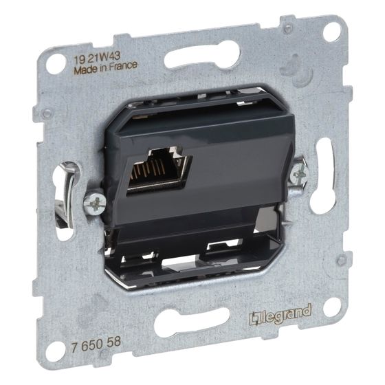 Legrand SEANO Datendose RJ45 Kat. 6A, Unterputz, 72,9x72,9x36mm, mit Staubschutz, 765058