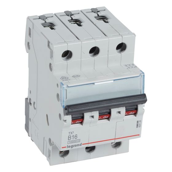 Legrand Leitungsschutzschalter TX3 B 16A, 3-polig, 10kA, 400V, 3TE, Grau, 404126