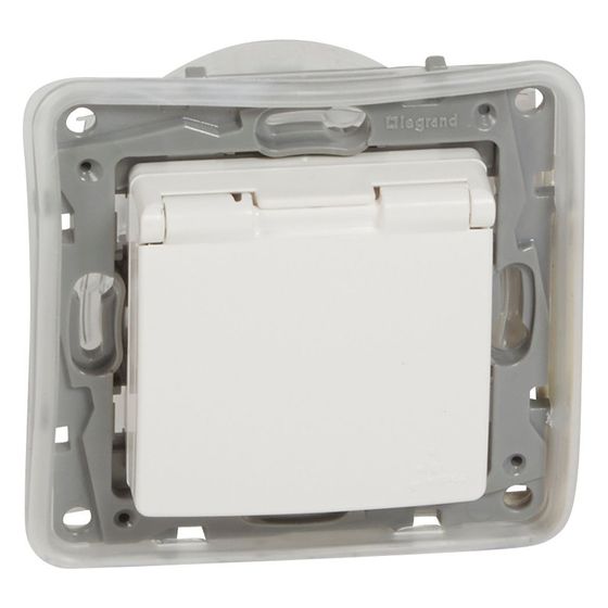 Legrand Niloe Schutzkontaktsteckdose IP44, 16A 250V, Unterputz, Kunststoff, Ultraweiß, 664747