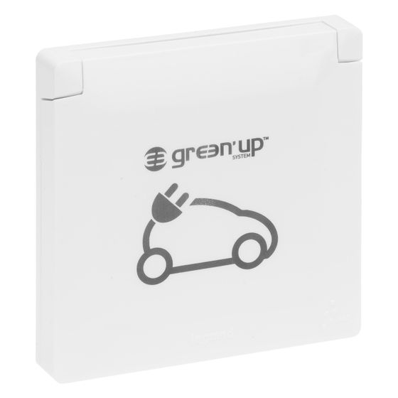 Legrand SEANO Green'Up Ladesteckdose Komplettgerät, 16A 230V, IP44, Aufputz, Ultraweiß, 765217