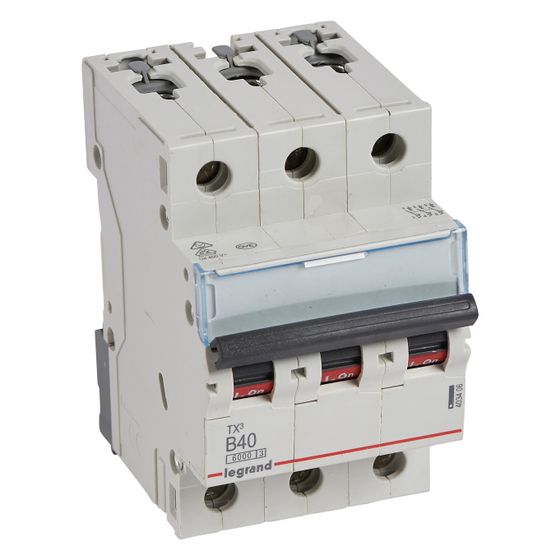 Legrand Leitungsschutzschalter TX3 B 40A, 3-polig, 6kA, 400V, 3TE, Grau, 403406